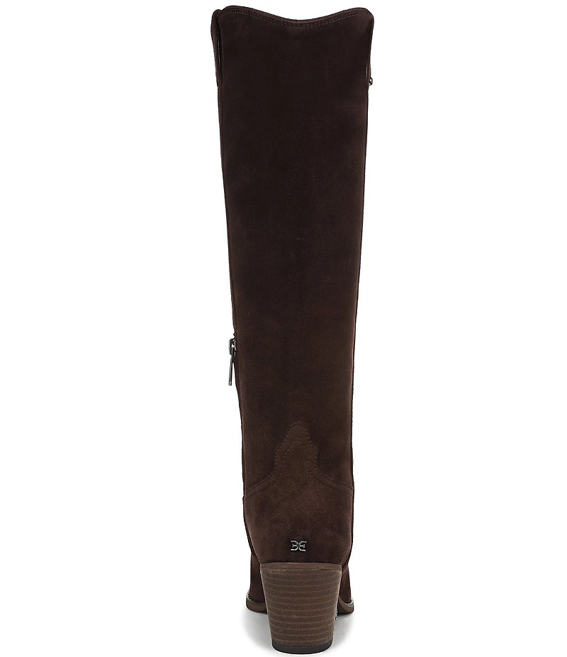 Sam Edelman Wyatt Suede Point Toe Tall Western Boots
