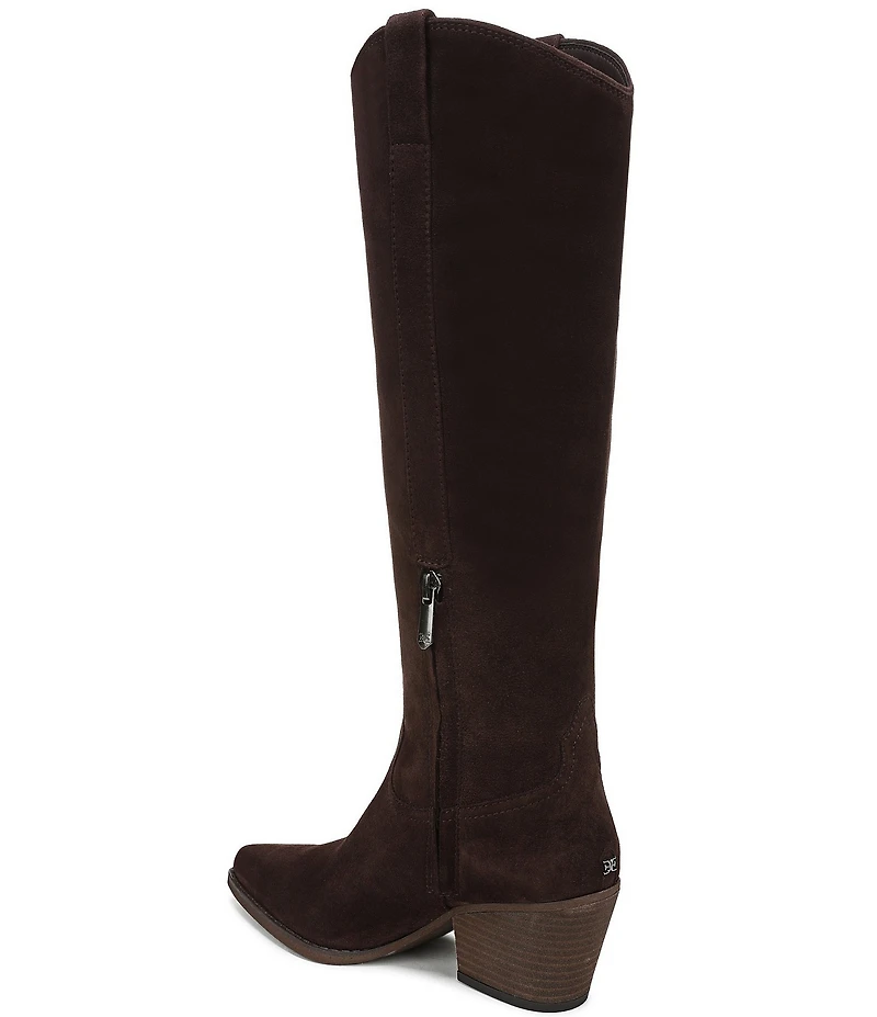 Sam Edelman Wyatt Suede Point Toe Tall Western Boots