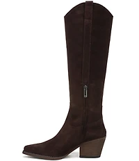 Sam Edelman Wyatt Suede Point Toe Tall Western Boots
