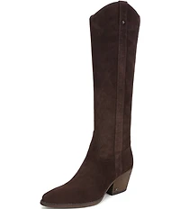 Sam Edelman Wyatt Suede Point Toe Tall Western Boots