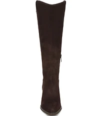 Sam Edelman Wyatt Suede Point Toe Tall Western Boots
