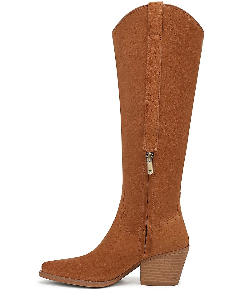 Sam Edelman Wyatt Suede Point Toe Tall Western Boots