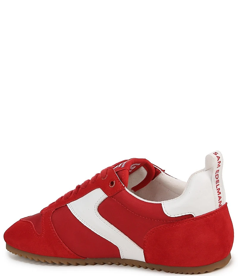 Sam Edelman Zaria Suede and Nylon Lace Up Sneakers