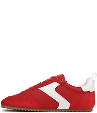 Sam Edelman Zaria Suede and Nylon Lace Up Sneakers
