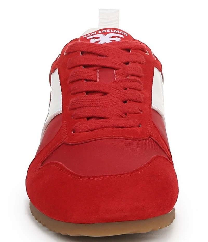 Sam Edelman Zaria Suede and Nylon Lace Up Sneakers