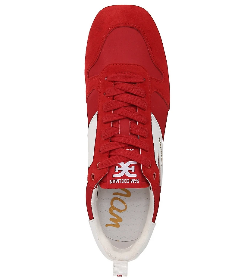 Sam Edelman Zaria Suede and Nylon Lace Up Sneakers