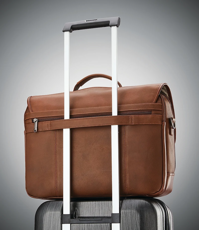 Samsonite Classic Leather Flapover Briefcase