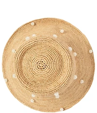 San Diego Hat Company Perla Crochet Raffia Pearl Cluster Bell Bucket Hat