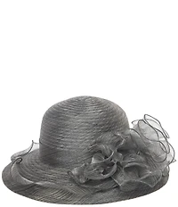 San Diego Hat Company Organza Ruffle Mesh Round Dress Hat