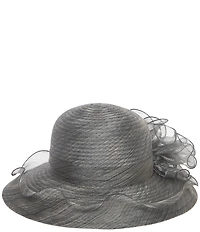San Diego Hat Company Organza Ruffle Mesh Round Dress Hat
