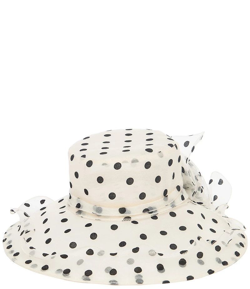 San Diego Hat Company Polka Dot Rosette Dress Hat