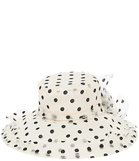San Diego Hat Company Polka Dot Rosette Dress Hat