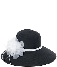 San Diego Hat Company Floral Organza Dress Hat