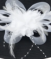 San Diego Hat Company Floral Organza Dress Hat