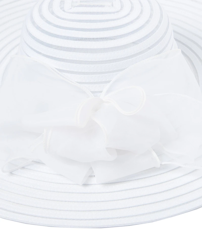 San Diego Hat Company Wide Brim Floral Bow Detail Dress Hat