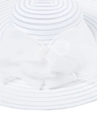 San Diego Hat Company Wide Brim Floral Bow Detail Dress Hat