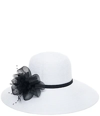 San Diego Hat Company Floral Organza Dress Hat