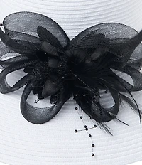 San Diego Hat Company Floral Organza Dress Hat