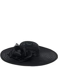 San Diego Hat Company Wide Brim Floral Bow Detail Dress Hat