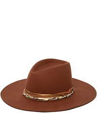 San Diego Hat Company Farrah Wool Fabric Band Fedora Hat