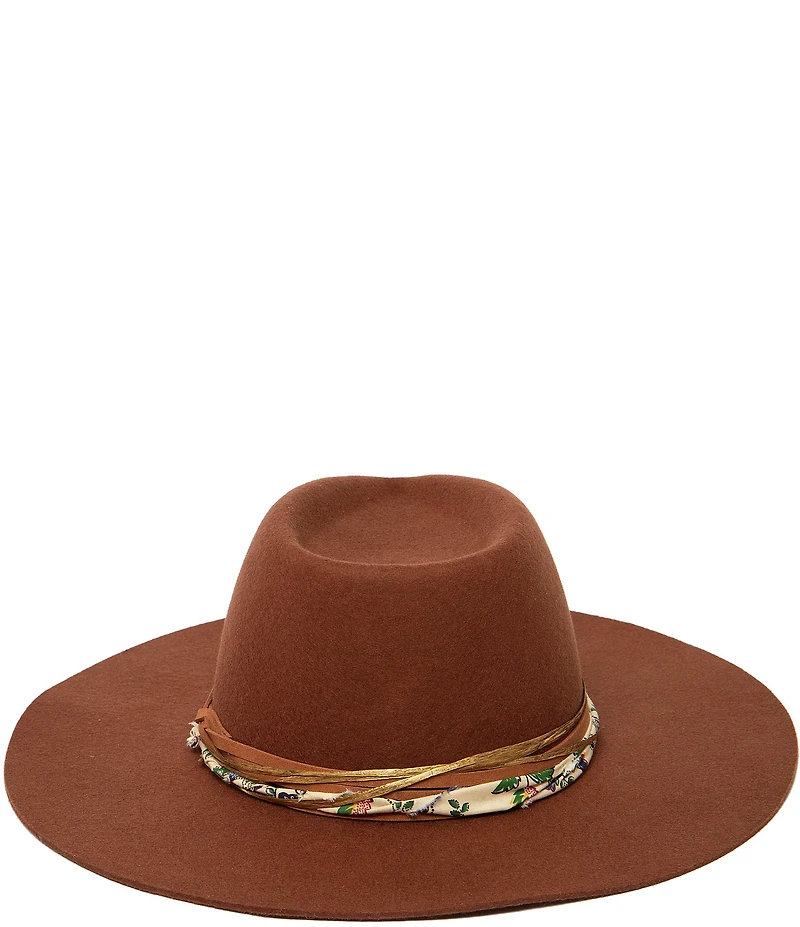 San Diego Hat Company Farrah Wool Fabric Band Fedora Hat