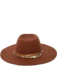 San Diego Hat Company Farrah Wool Fabric Band Fedora Hat