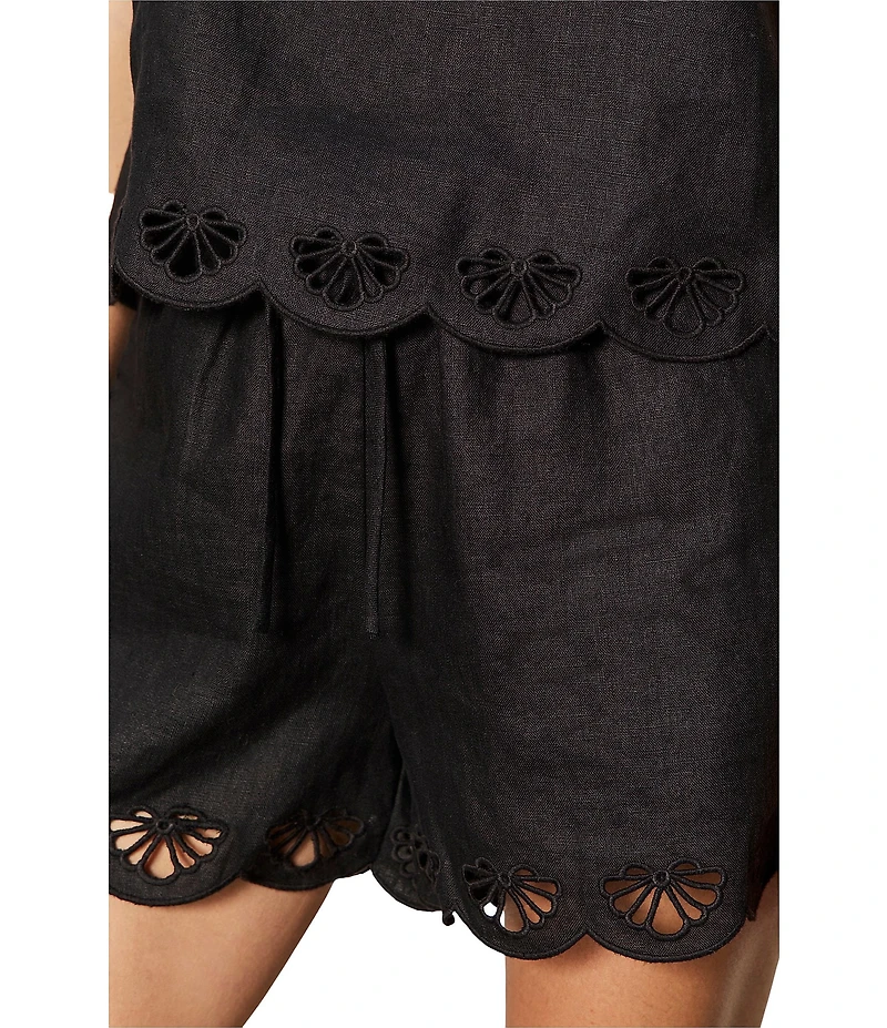 Sanctuary Almost There Square Neck Sleeveless Coordinating Linen Tank Top