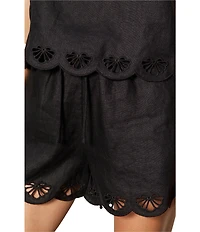 Sanctuary Almost There Square Neck Sleeveless Coordinating Linen Tank Top