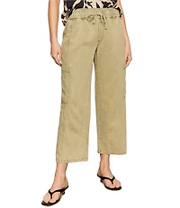 Sanctuary Area Tencel Twill Wide Leg Cropped Cargo Pants