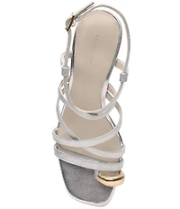 Sanctuary Beyond Leather Toe Ring Hardware Slingback Dress Sandals