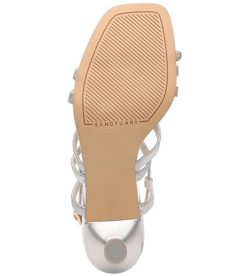 Sanctuary Beyond Leather Toe Ring Hardware Slingback Dress Sandals