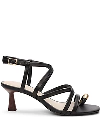 Sanctuary Beyond Leather Toe Ring Hardware Slingback Dress Sandals
