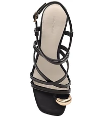 Sanctuary Beyond Leather Toe Ring Hardware Slingback Dress Sandals