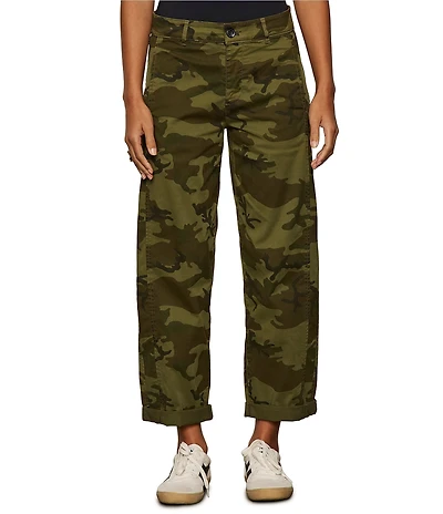 Sanctuary Boyfriend Cruiser Camo Print Standard Rise Straight Barrel Leg Pants
