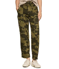 Sanctuary Camo Printed High Rise Boyfriend Utility Barrel Leg Pants