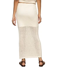 Sanctuary Crochet Sweater Elastic Waist Coordinating Pencil Skirt