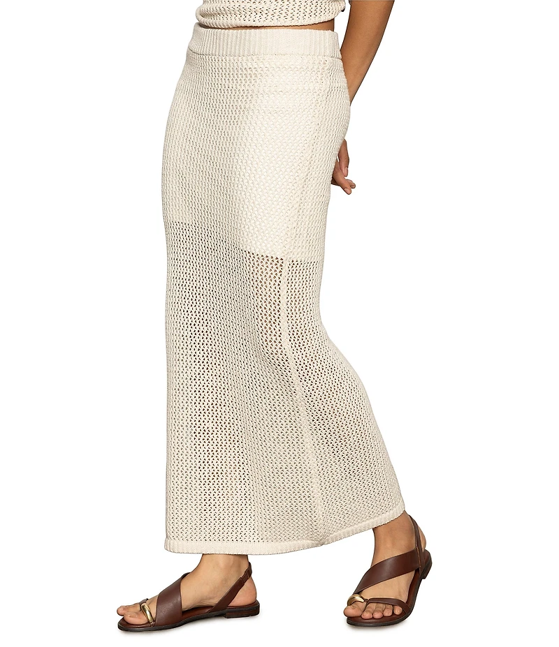Sanctuary Crochet Sweater Elastic Waist Coordinating Pencil Skirt
