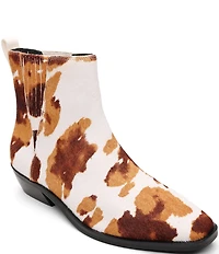 Sanctuary Demi Cow Print Hair Calf Booties
