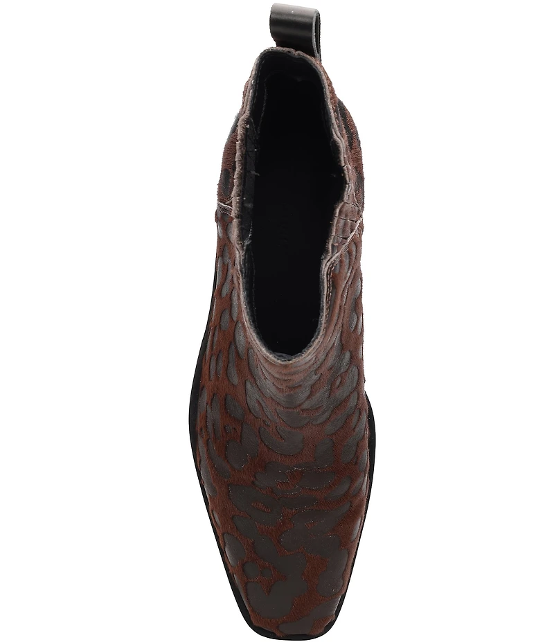 Sanctuary Demi Leopard Print Haircalf Burnout Booties