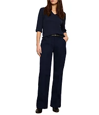 Sanctuary Dolce Notch V-Neck 3/4 Sleeve Knit Top