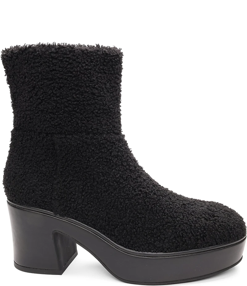 Sanctuary Emersyn Faux Shearling Platform Booties