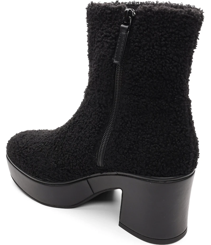 Sanctuary Emersyn Faux Shearling Platform Booties