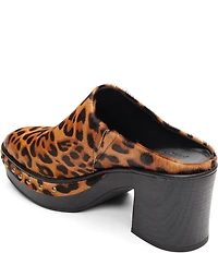 Sanctuary Emersyn Studded Leopard Print Hair Calf Clogs