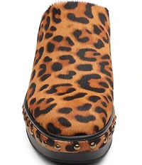 Sanctuary Emersyn Studded Leopard Print Hair Calf Clogs