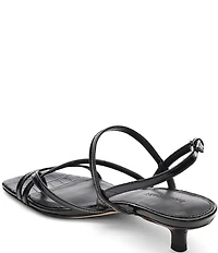 Sanctuary Energy Croco Leather Strappy Kitten Heel Sandals
