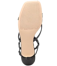 Sanctuary Energy Croco Leather Strappy Kitten Heel Sandals