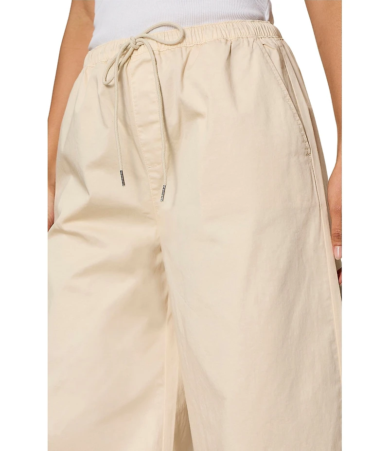 Sanctuary Float On High Rise Balloon Leg Poplin Sateen Pants