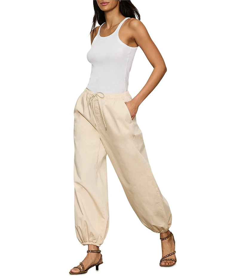 Sanctuary Float On High Rise Balloon Leg Poplin Sateen Pants
