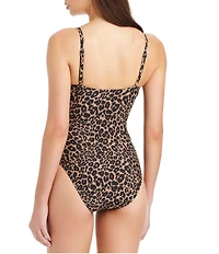 Sanctuary French Kitty V-Neck Keyhole One Piece Swimsuit