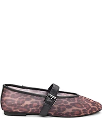 Sanctuary Gia Leopard Mesh Mary Jane Ballerina Flats